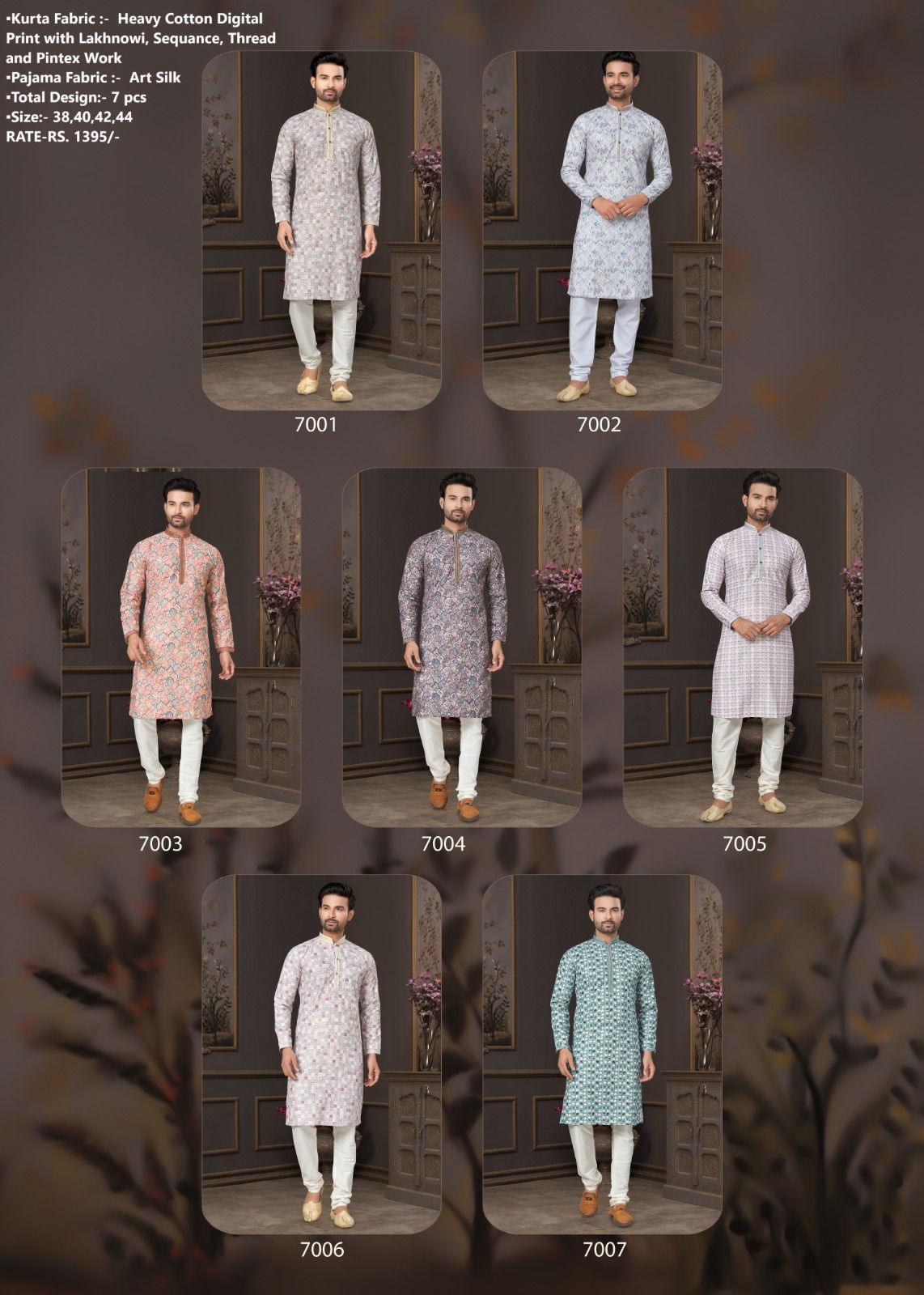 Outluk Wedding Collection Vol 7 Pintex Lucknowi Kurta Pajama Manufacturers